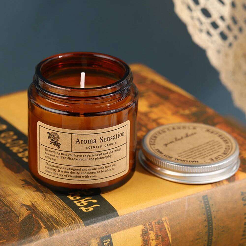 Candles Home 2.7oz Soy Wax Lavender Scented Candle 80ml Long Burn Time Aromatherapy Ideal for Christmas Birthday H260205