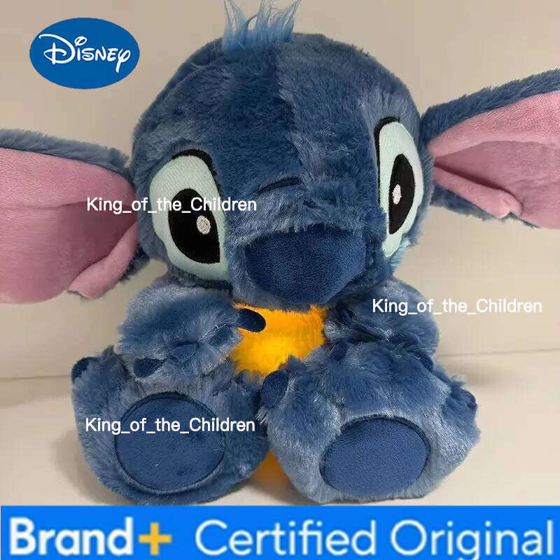 Disney Lilo&Stitch Plush Doll Breathing Kawai Soothing Toy Baby Music Light Pink Stitch Children Christmas Surprise Gift H260205
