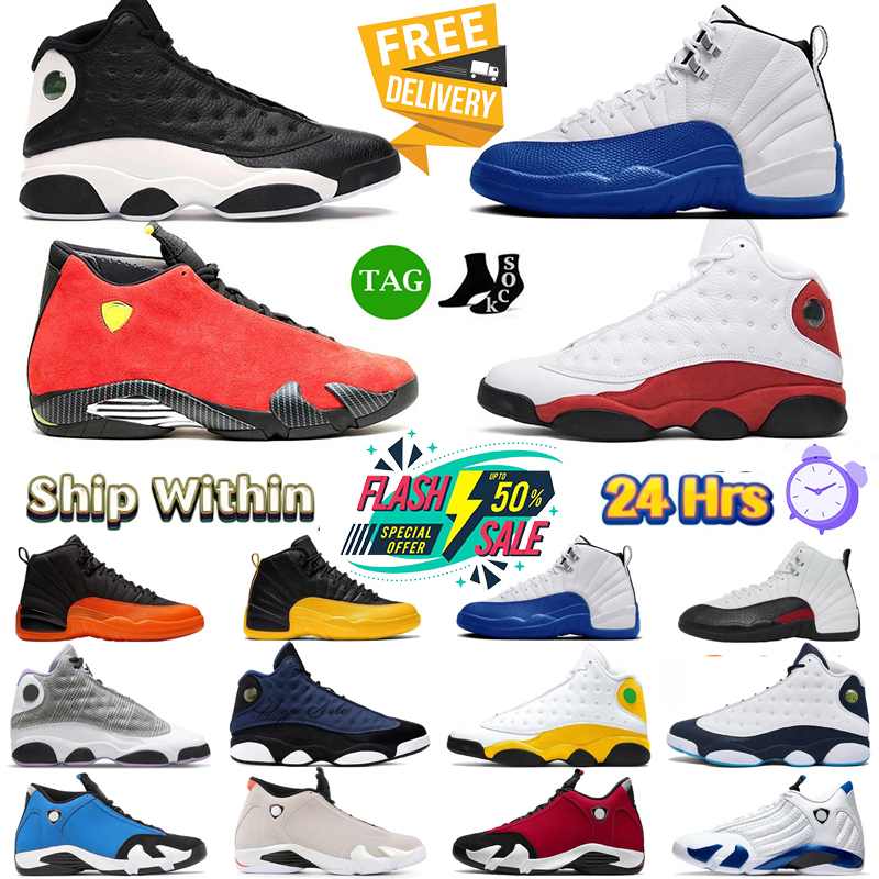 2026 13s 14s Designer 13 14 Mens Basketball Shoes Black University Blue Flint Chicago Grey Black White Bred Gym Red Hyper Royal Pine Playoffs Men trainers Sneakers