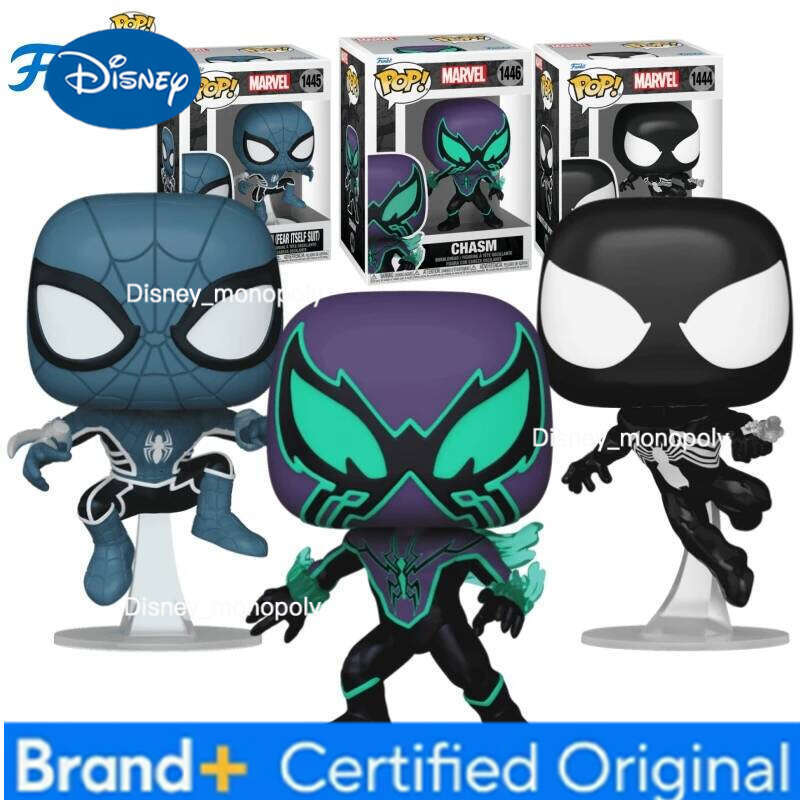 Disney Marvel Funko Pop Comics & Superheroes Symbiote Suit Spider-Man/Fear Itself Suit/Chasm Toys for Boys Gift Collectible Ornaments H260205