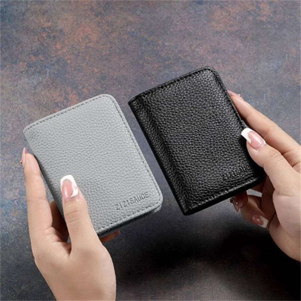 Portable Super Slim Soft PU Leather Mini Credit Purse Card Holders Men Wallet Thin Small Short Wallets Z260205