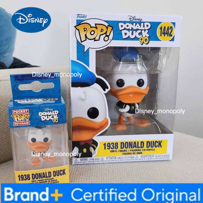 Disney Funko Pop 1938 Donald Duck Anime Figure #1442 1443 VINYL Figures Desktop Decoration Figurine Children's Model Toy Gift H260205