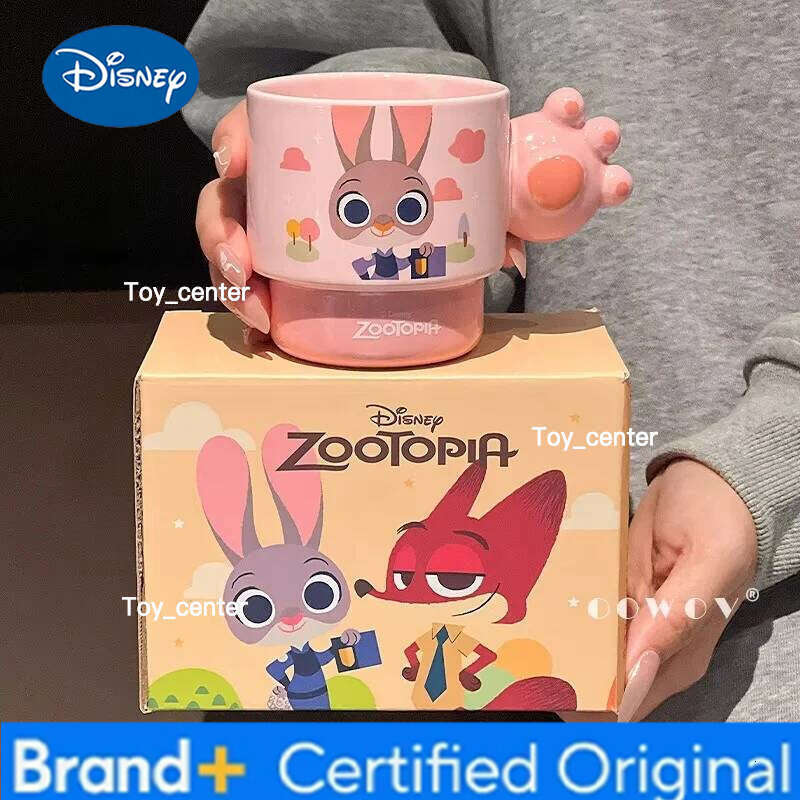 Disney 2025 New Zootopia Judith Nick Mug Box Cartoon Cute Couple Classmate Friend Birthday Gift Ceramic Home Coffee Cup H260205