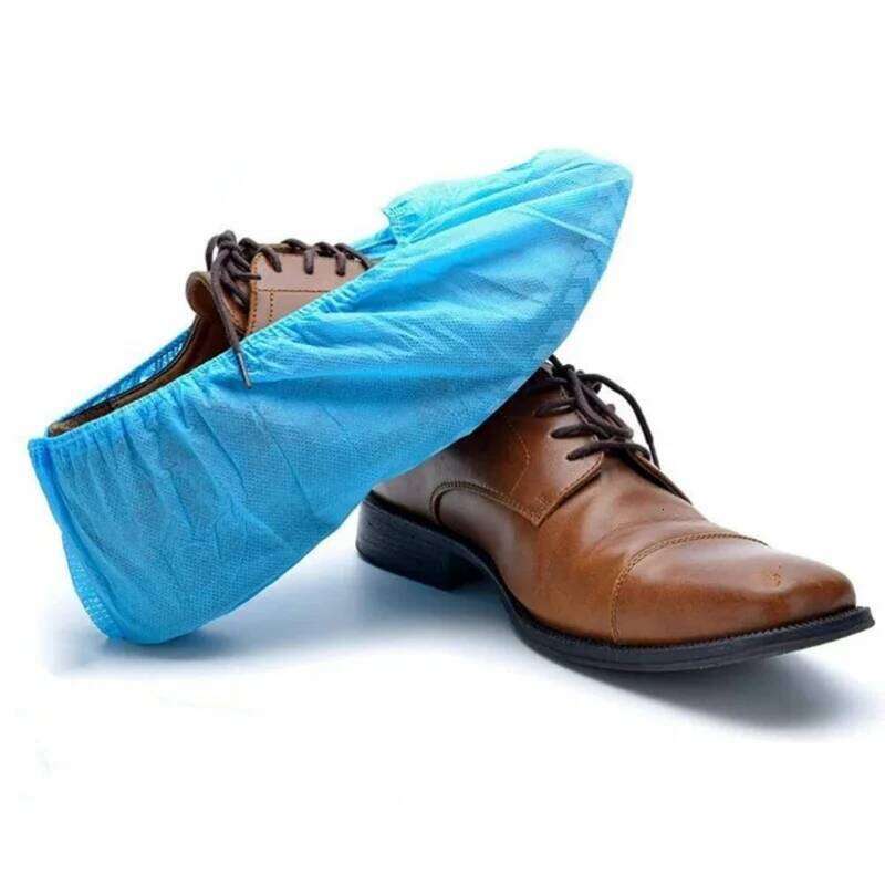 Disposable Non-Slip 100PCS Shoe Boot Covers Non-Woven Waterproof One Size Fits Most Carpet Indoors Garden Booties S260204 cf3