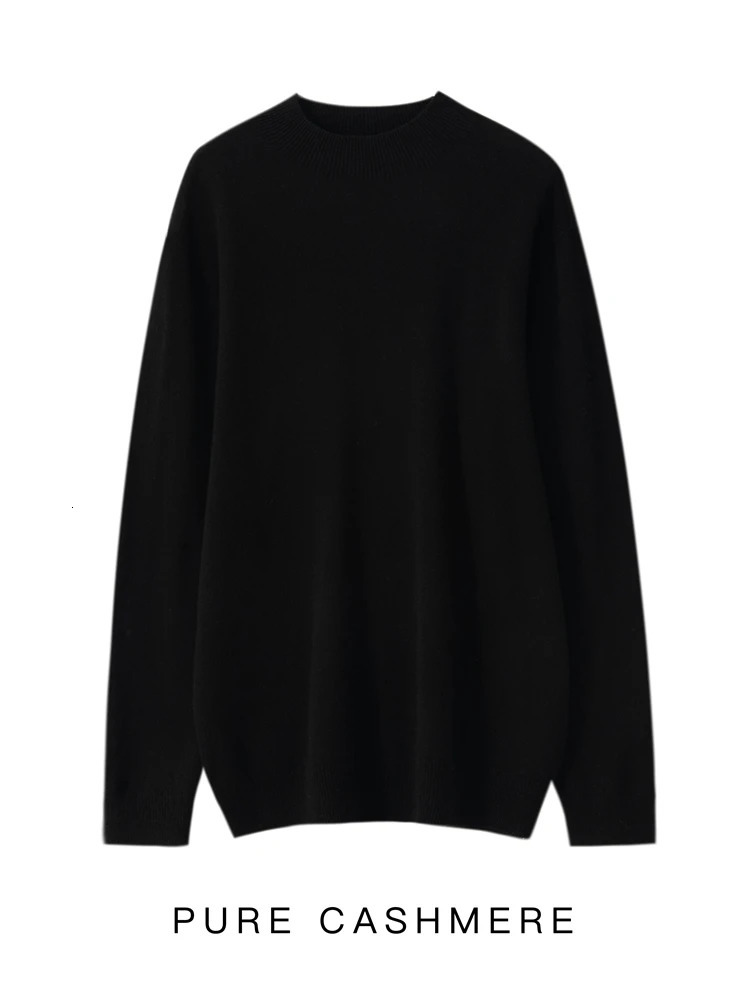 Mens 100 Merino Wool Mock Neck Pullover Soft Warm Jumpers Quality Cashmere Sweater Casual Smart Knitwear Basic Tops Clothi260127 - view 5
