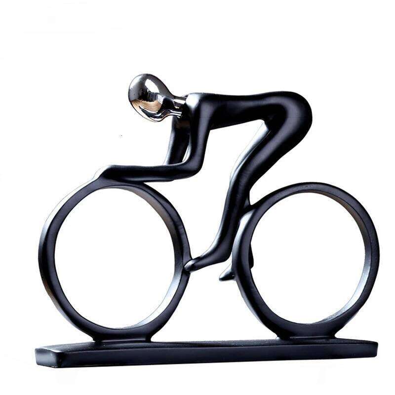 Modern Abstract Resin Bicycler Cyclist Bicycle Statue Bike Racer Rider Figurine Office Living Room Decor S260204