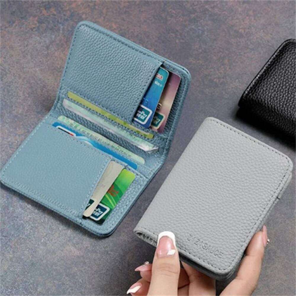 New Super Slim Soft PU Leather Mini Credit Purse Card Holders Men Wallet Thin Small Short Skin Wallets Z260205