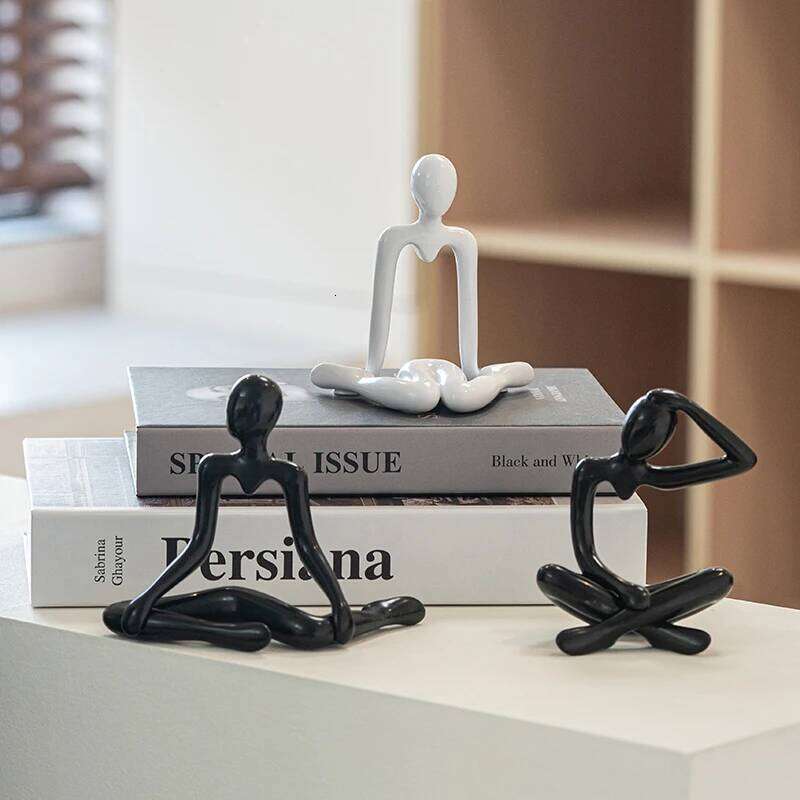 Creative Abstract Character Ornaments, ArtSculpture, Sitting Sculpture, Modern Home, Living Room DecorationsCute Small Ornaments S260204