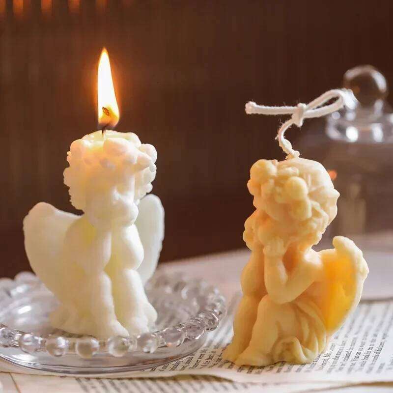 Cute Cupid Angel Scented Ins Small Art Decorative Aromatic Candles Home Fragrant Decoration Posing Props S260204