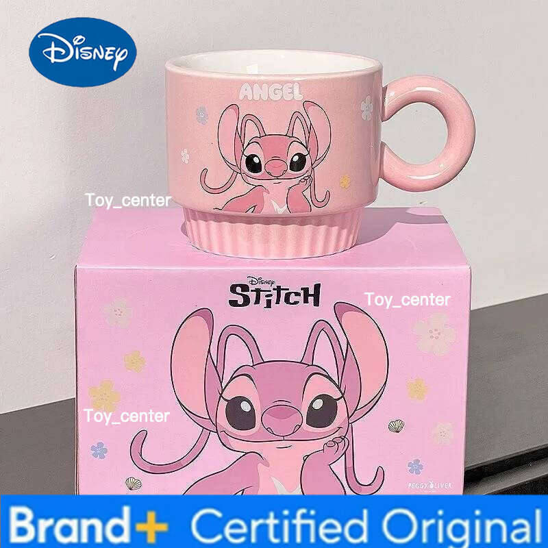 Disney Anime Stitch Mug Style Girls Couple Household Use Ceramic Birthday Gift Good Looks Cute Kawaii Niche New Year H260205