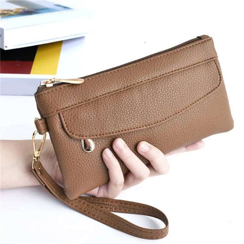 Fashion Wallet PU Leather Hangbag Female Long Clutch Purses Coin Pocket Phone For Ladies Money Bag Z260205