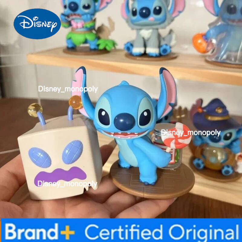 Disney Genuine Stitch Blind Box Garage Kit Cartoon Doll Toy Desktop Ornament Kawaii Halloween Decoration Holiday Surprise Gifts H260205