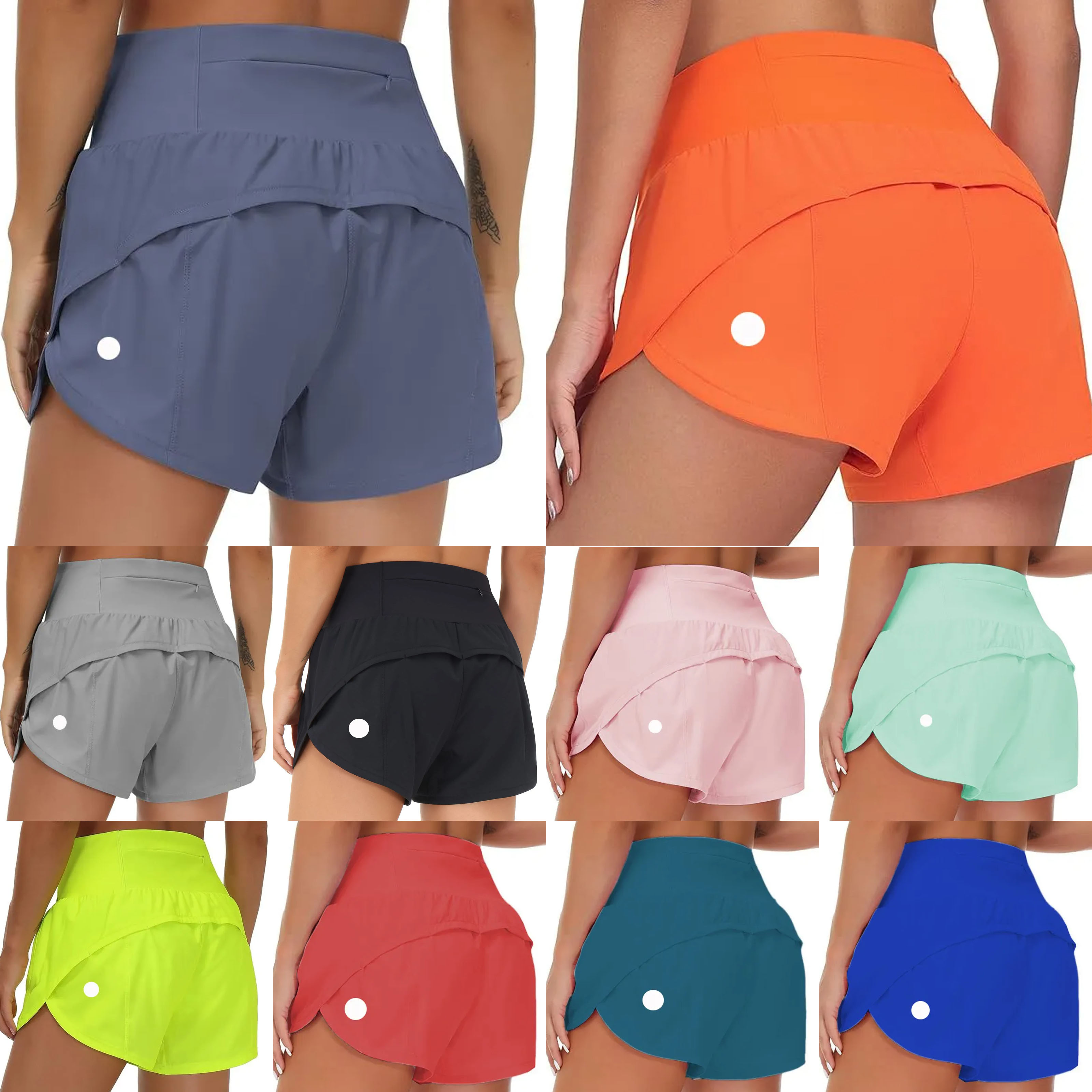 Speed up Short Women's High Waisted Running Quick Dry Athletic Workout Shorts jump close skin have ed Loose no awkward yoga Pilates Jogging shorts