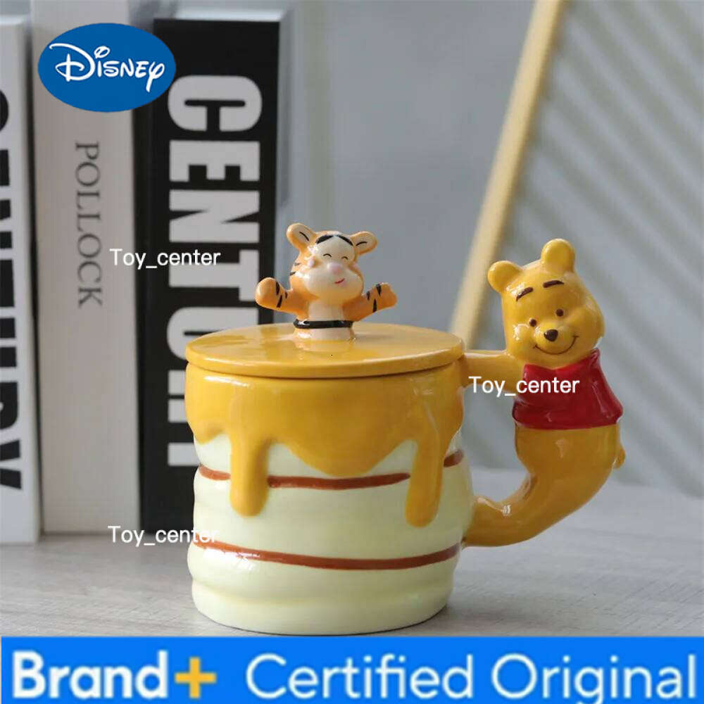 Disney Tigger Winnie the Pooh Lidded Creative Design Unique Shape Water Colorful Cartoon Style Mug for Home Office Cup H260205