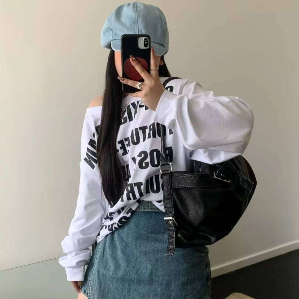 Retro Waed Leather Tote Women's Crossbody Shoulder Bag Large Capaci Motorcycle Sle Spring 2026 Fashion Trend Handbags Y260204