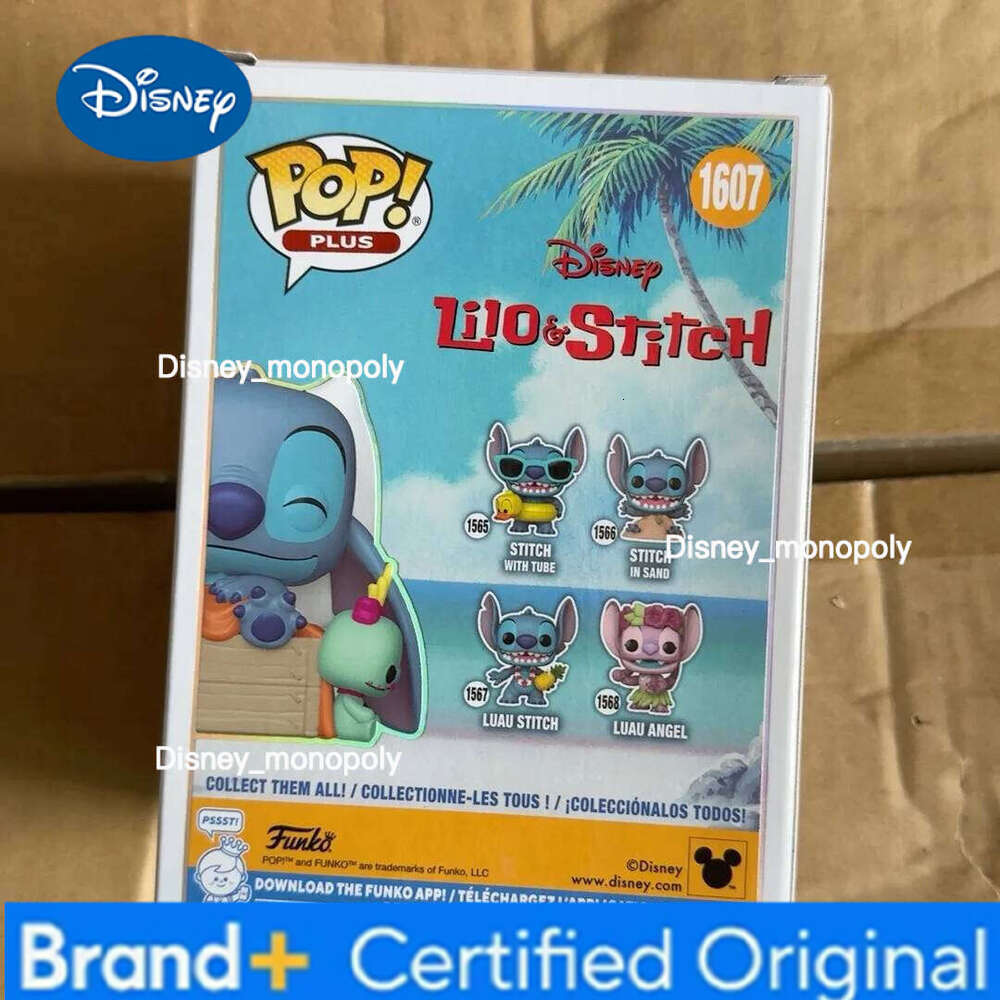 Disney Plus Sleeping In Box Figure 1607 Flocked FUNKO Pop Anime Lilo & Stitch Collectible Limited Edition Toy Gift H260205