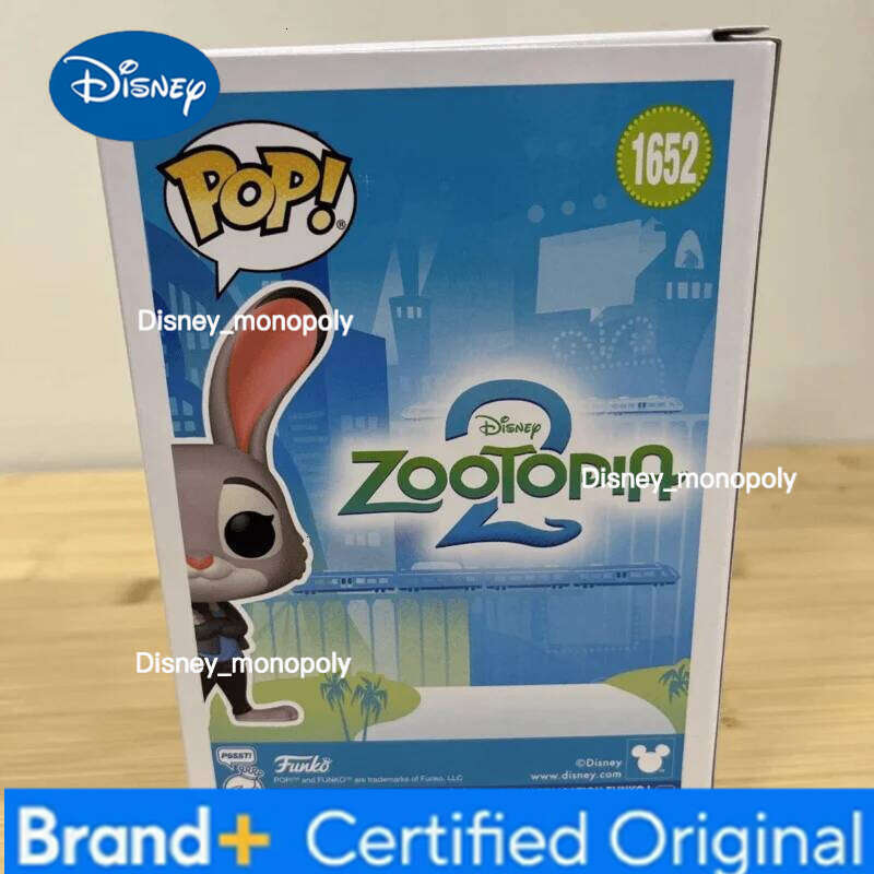Disney Zootopia 2 Hopps #1652 Funko Pop Action Doll Model Genuine Judy Collectable Vinyl Figure Fan Children Christma Gifts H260205