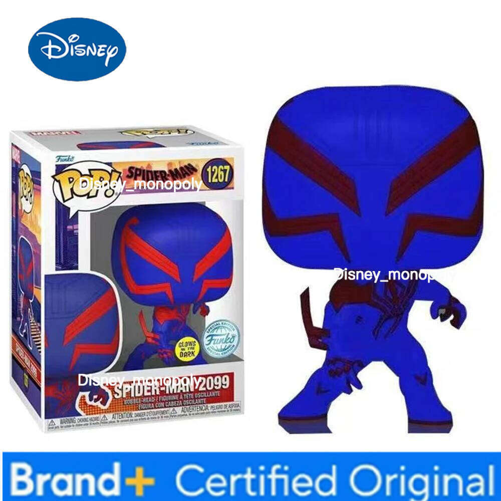 Disney FUNKO POP NEW Marvel GOODS Night Light Spider-Man 2099 Action Figure Collectible Desk Model Dolls Toys Goods H260205
