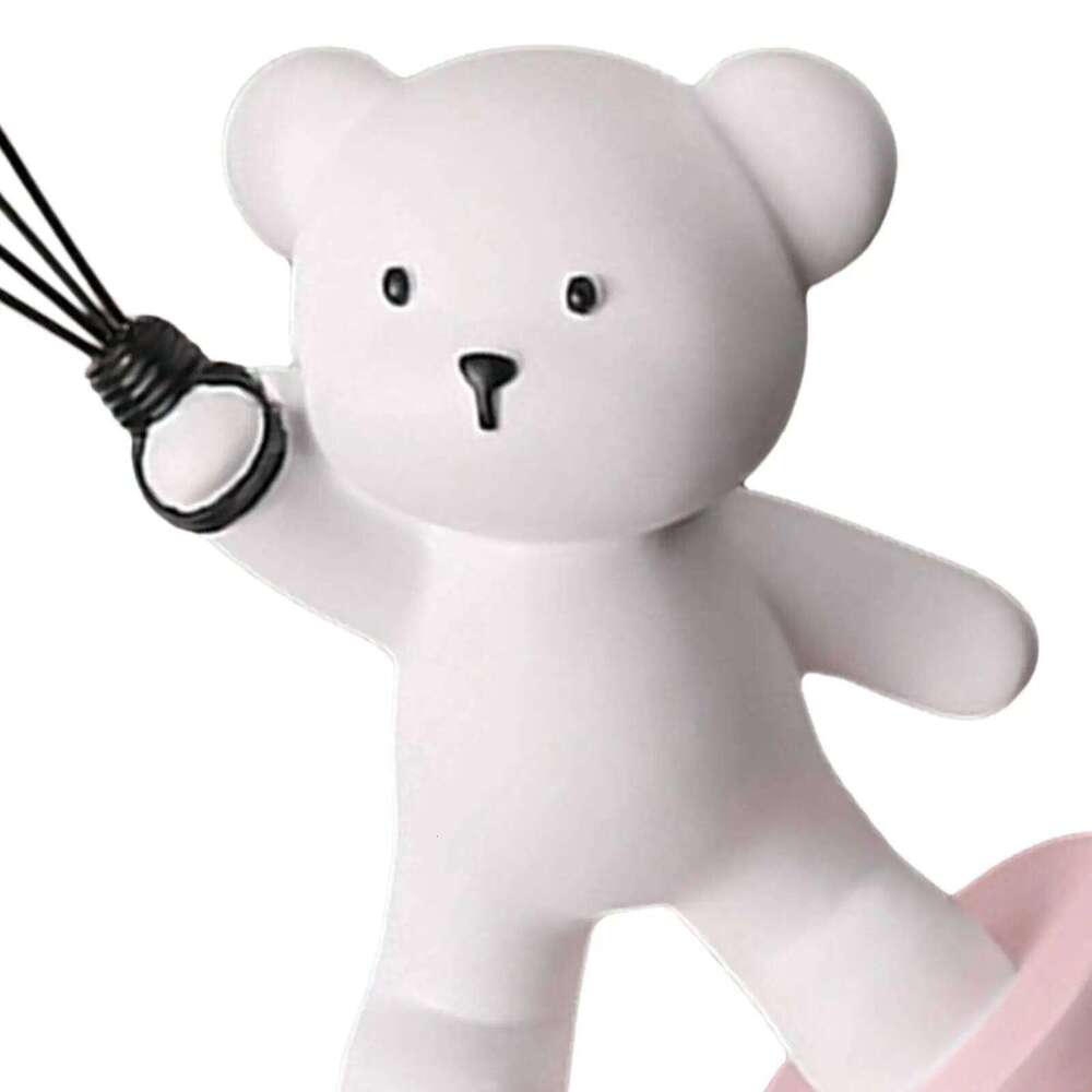 Figurine Flying Statue for Bookshelf TV Stand Arrangement Balloon Bear S260204