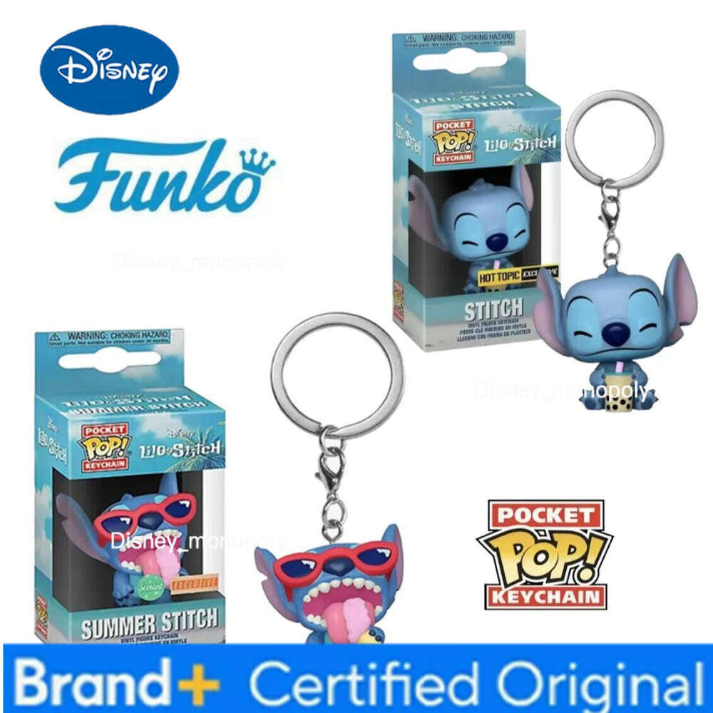 Disney Funko Pocket POP Toy for Collection Ice Cream Stitch Doll Keychain Action Figures H260205
