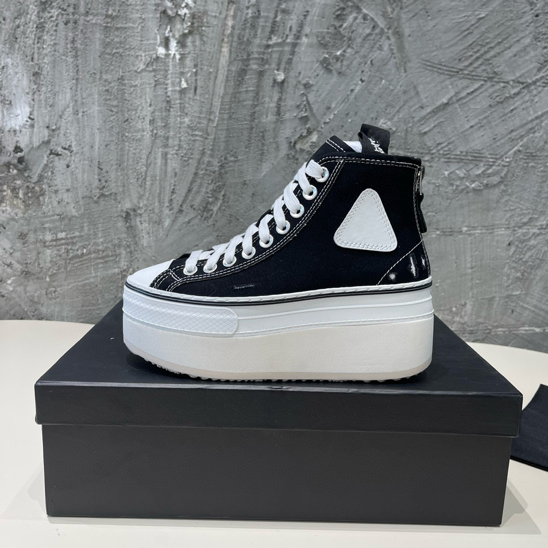 Designer Shoes Fashion Women Platform Casual shoes R13 Shoes Kurt High Top sneaker luxury Height Increasing Riot Canvas sneaker Size 35-40