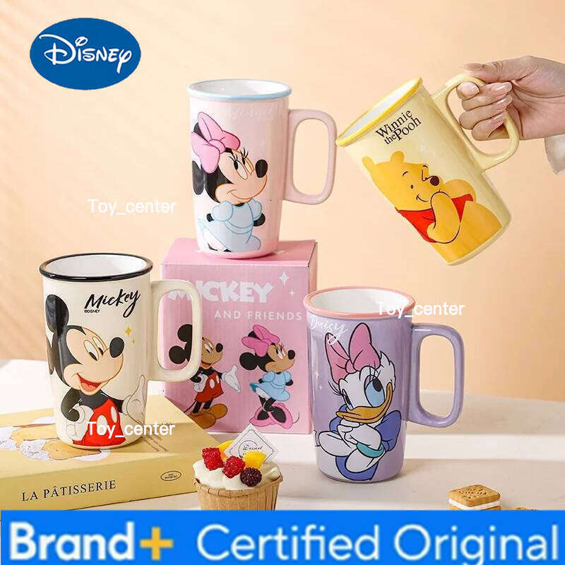 Disney Stitch Large-Capacity Mugs Cartoon Office Water High-Profile Milk for Household Straight Cups Toy Figurines H260205