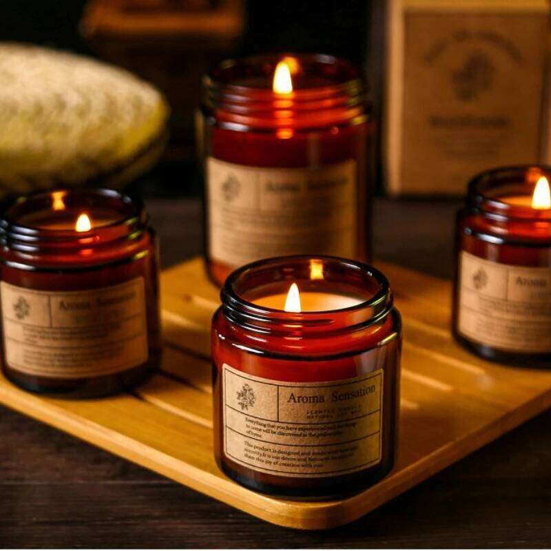 1pcs Candle Aromatherapy Box Soy Wax High End Customized Glass Cup Fragrance Companion Gift H260205