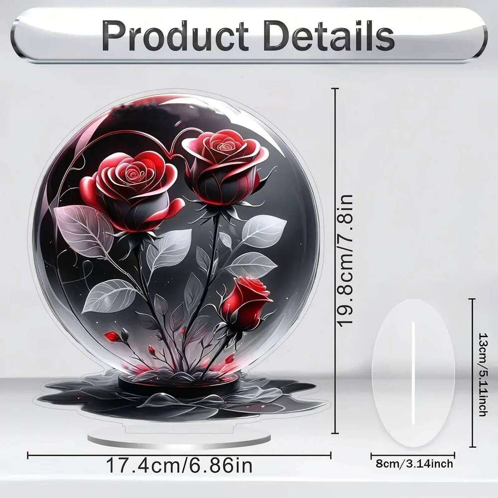 New Acrylic Flower Decorations For Holiday Gifts, Home And Office Desk Decorations, Enhancing Visual Effects S260204