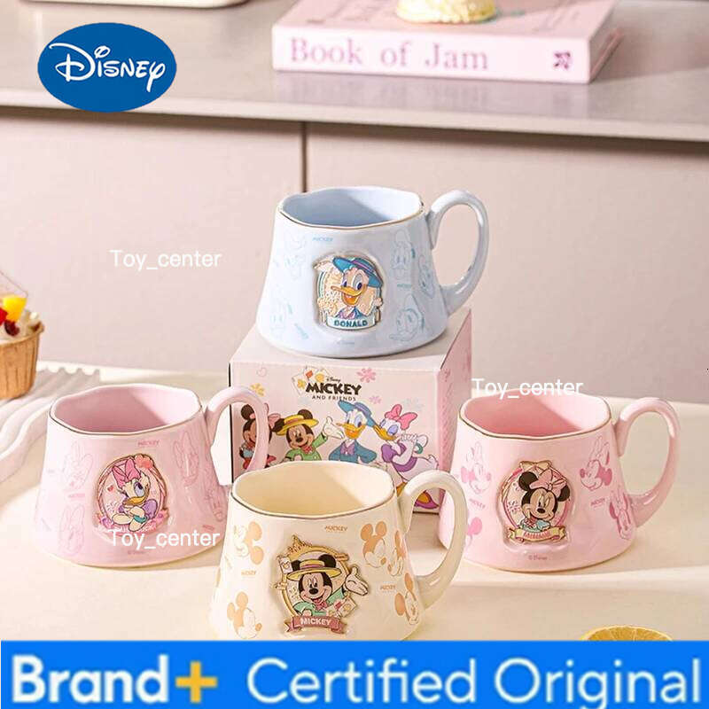 Disney Coffee New Creative Mickey and Minnie Couple Mug Light Luxury Household Ceramic Cup Birthday Gift Free Shipping H260205