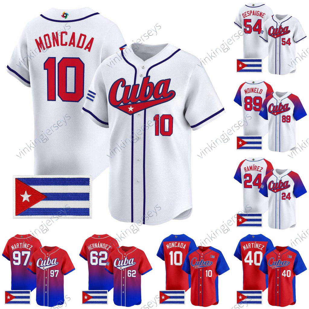 Team Cuba 2026 World Baseball Classic Jersey Yordan Alvarez Luis Robert Jr. Yoan Moncada Adolis Garcia Lourdes Gurriel Jr. Aroldis Chapman