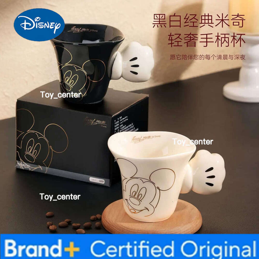 Disney NEW Mickey Mouse ceramic coffee cartoon Cute Minnie ceramics milk cup Couple's birthday gift Household mug H260205