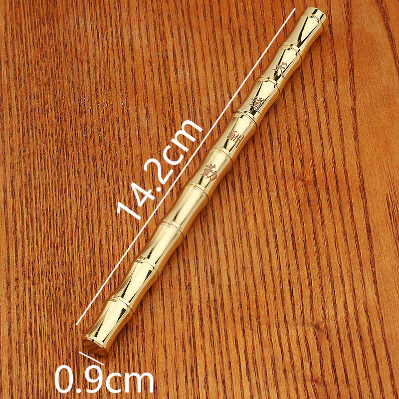 Bestseller Vintage Bamboo Pure Brass Metal Barrel Neutral Business Signature Pen Student Personalized Stationery Engravable ddmySat
