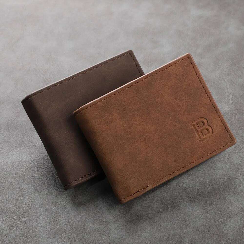 High Quality PU Leather Short Wallet Two Fold Comfort Surface Bag Multi-purpose Solid Color Holder Women Men Z260205