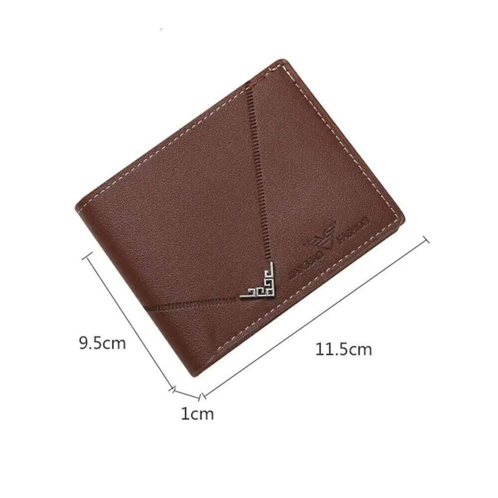New Men PU Leather Wallets Men's Short Causal Purses Male Folding Wallet Coin Card Holders High Quality Slim Money Bag Z260205