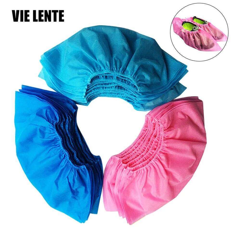 50/100pcs Disposable Shoe Dustproof Non-slip Dhoe Children Students Adult Non-woven Household Foot Cover S260204