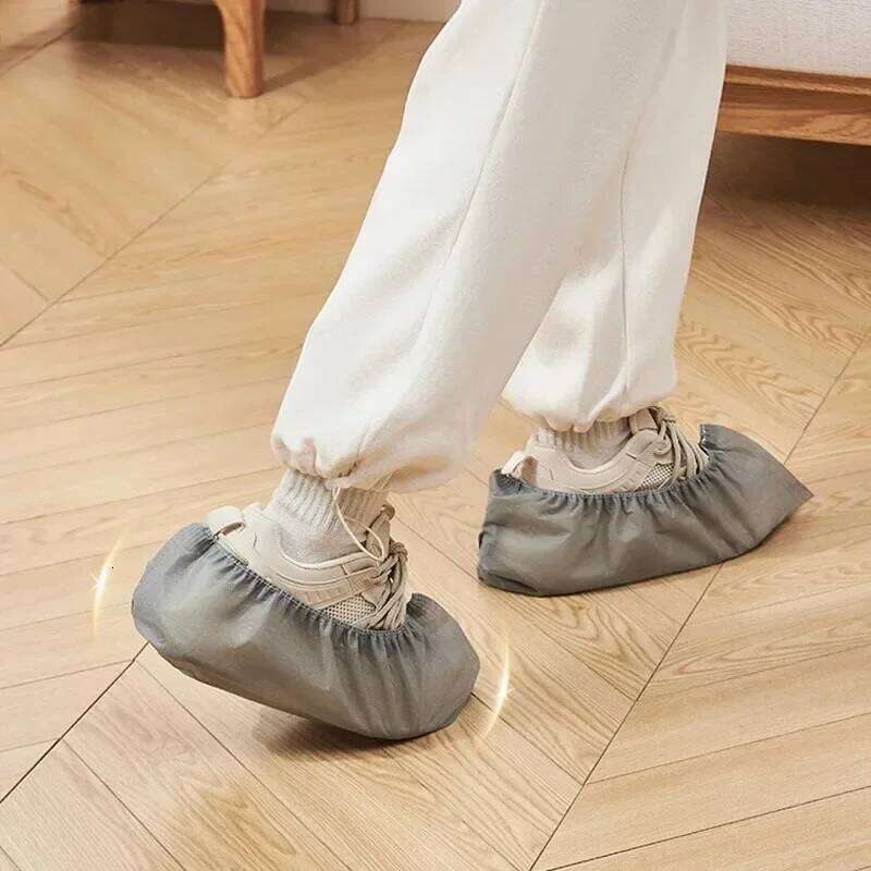 New 100pcs Disposable Boot Cover Non-Slip Stretchy Foot Booties Shoe Coverings for Workplace Indoor Carpet Floor Protection S260204