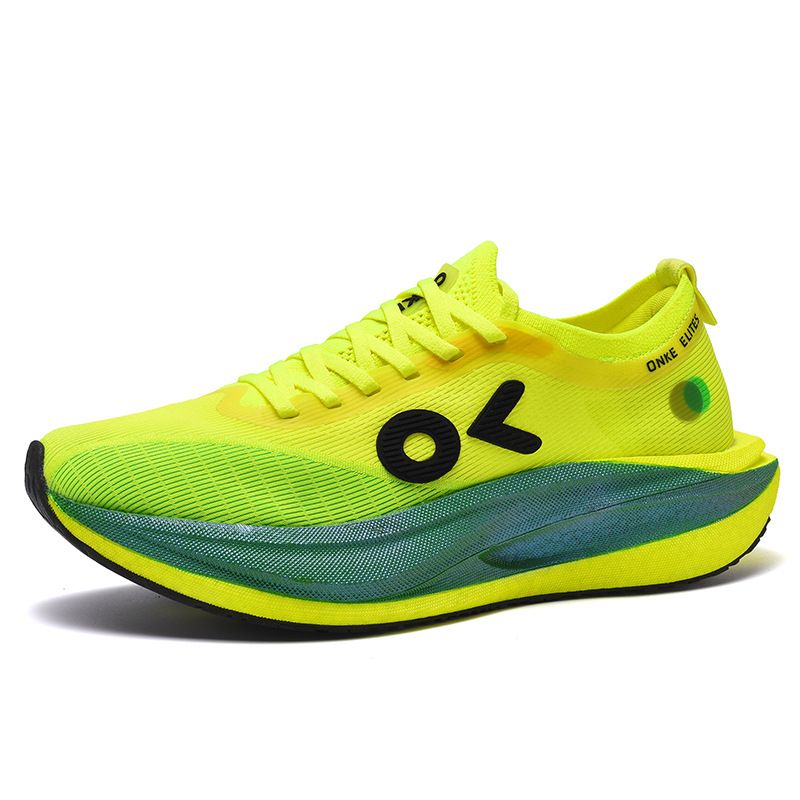 New design ONKE summer new model breathable carbon plate running shoes with anti-slip and wear-resistant cushioning feature for sports. Free shipping