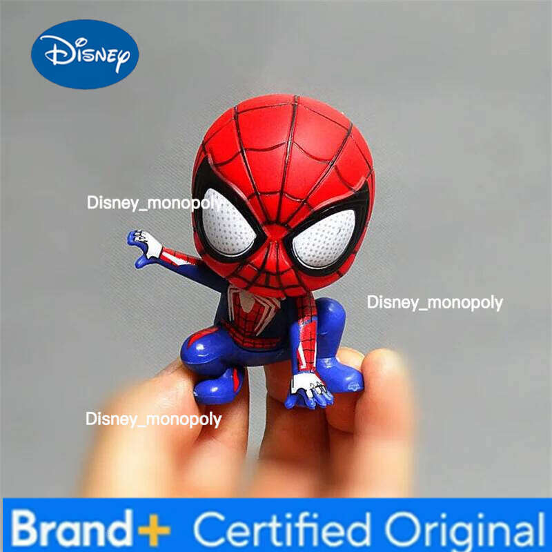 Disney Marvel Avengers Spider Man Cute Action Figure Posture Anime Decoration Collection Figurine Toy Model Ornaments Children Gift H260205