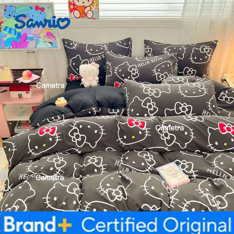 Sanrio Hello Kitty Quilt Kuromi Suit Soft Comfortable Household Goods Cute Student Bed Sheet Duvet Cover Dormitory Bedding H2602051