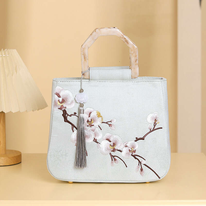 New Chinese Style Qipao Banquet Hanfu Handbag Embroidered Small Square Bag In Stock Evergwish