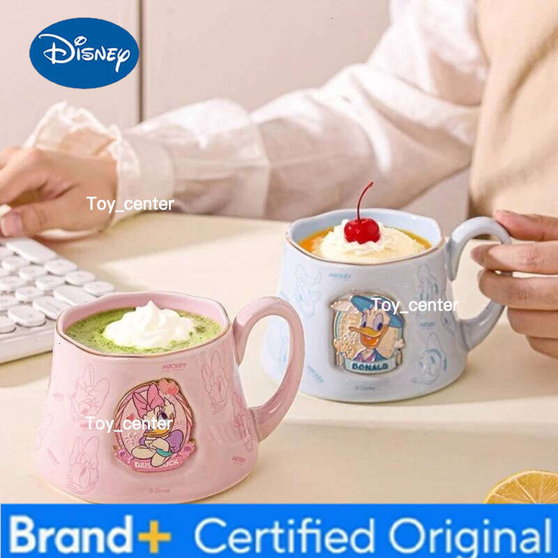 Disney Coffee New Creative Mickey and Minnie Couple Mug Light Luxury Household Ceramic Cup Birthday Gift Free Shipping H260205