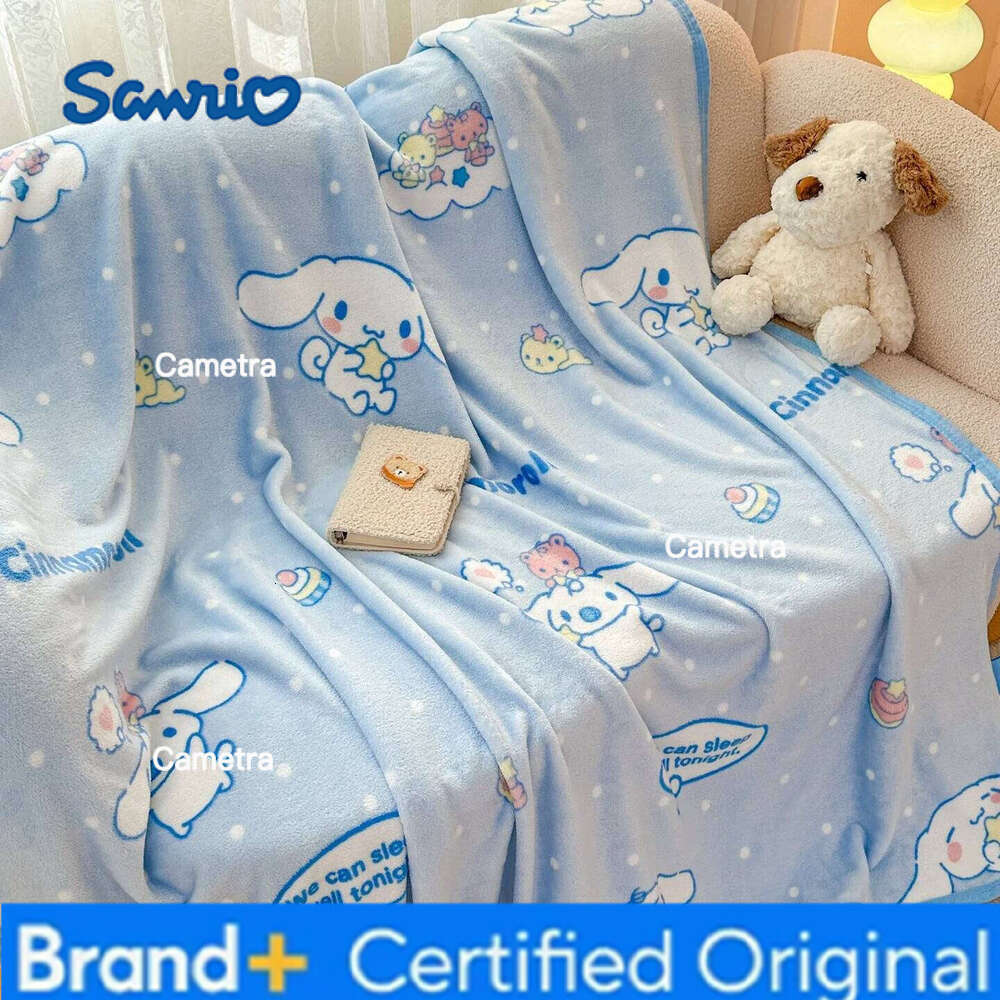 Sanrio hello kitty cartoon milk fleece skin-friendly kuromi my melody kids lunch break four seasons home sofa shawl blanket H260205