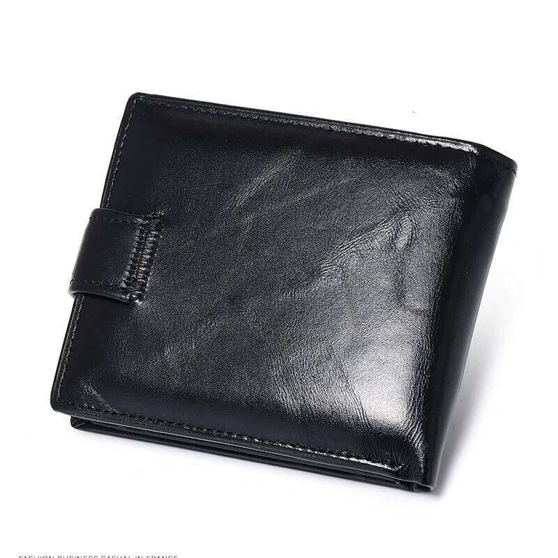 Mens with Coin Pocket Genuine Leather Wallet for Men Short Style Z260205
