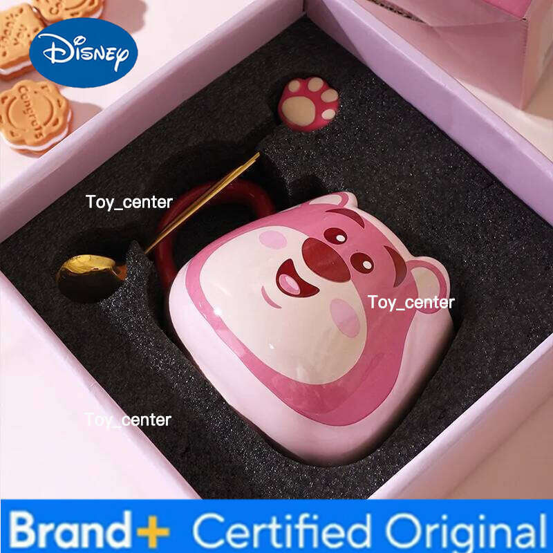 Disney Lotso Ceramic Water Cartoon Strawberry Bear Belly Drinkware Cup Creative Coffee Mugs Cute Kids Chirstmas Gift H260205