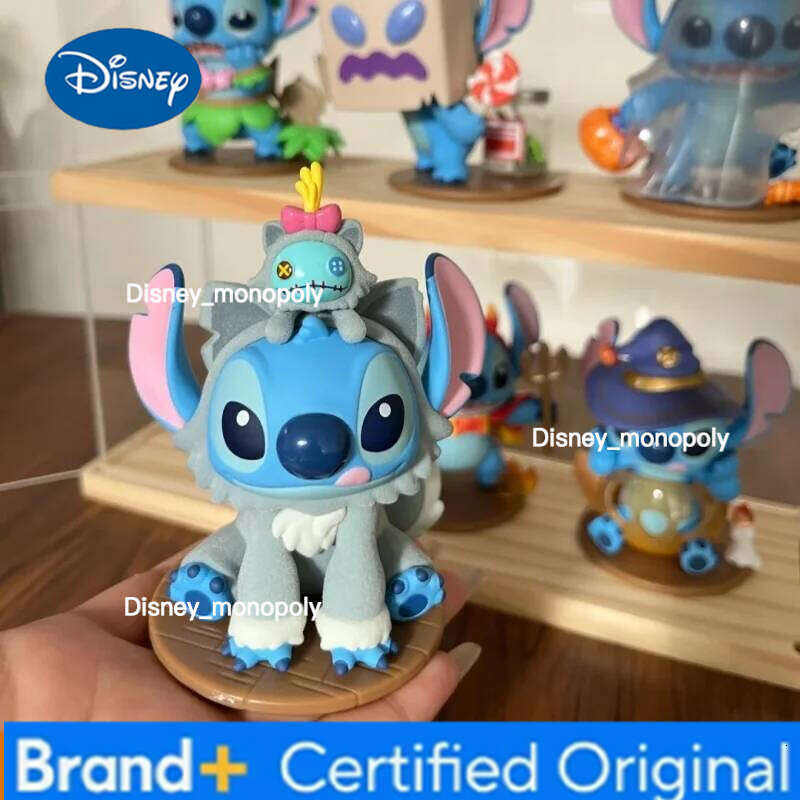 Disney Genuine Stitch Blind Box Garage Kit Cartoon Doll Toy Desktop Ornament Kawaii Halloween Decoration Holiday Surprise Gifts H260205