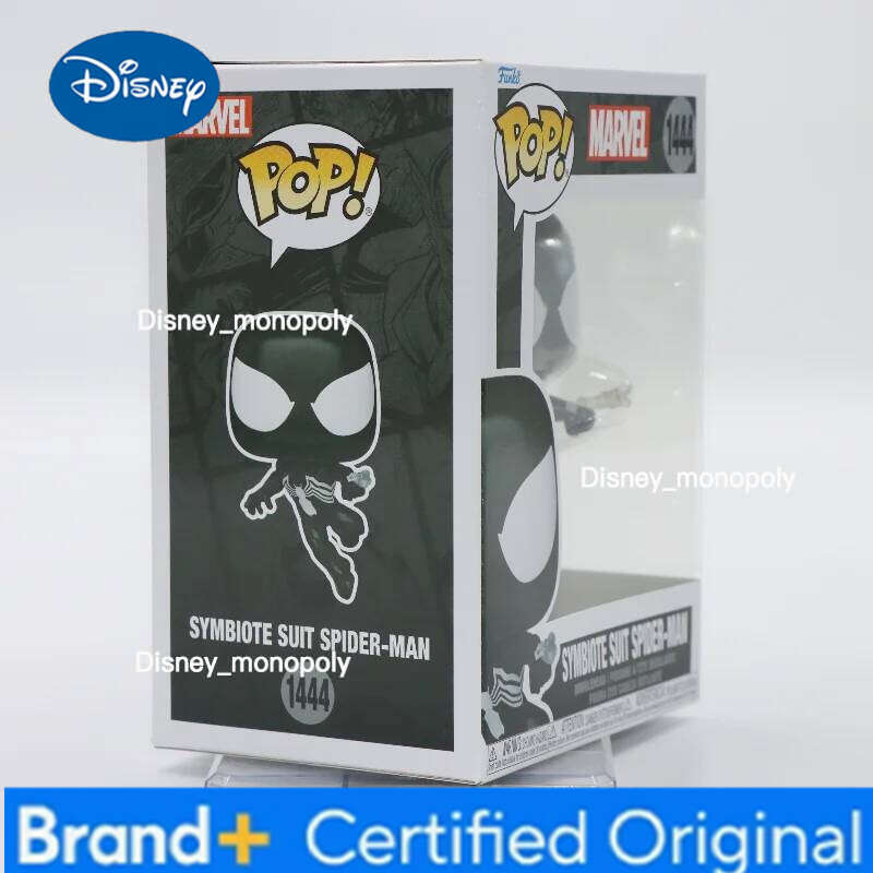 Disney Funko Pop Original Marvel Symbiote Suit Spider Man Action Anime #1444 Vinyl Figure Model Q Version Doll Toy Gift for Kids H260205