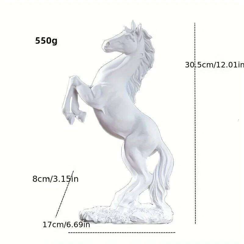 Resin Statue Golden White Black Horse Figure Nordic Abstract Ornaments Figurines For Interior Sculpture Room Home Decor S260204