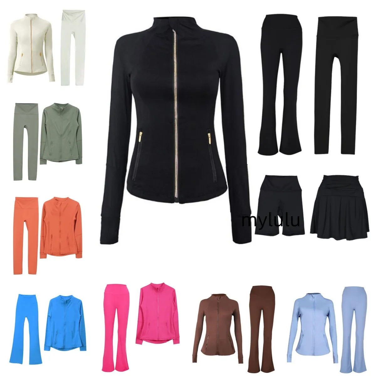polka dot set workout set Sports Set Jackets High Waist Shorts Workout Sets Comfortable Fitness Clothes Suits Outfit Active jacket set