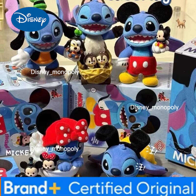 Disney Genuine HotToys Stitch Fan-Cination Series Mickey Friends COSBI Blind Box Collectibles Trendy Figurines Gift Decorative Ornament H2602051