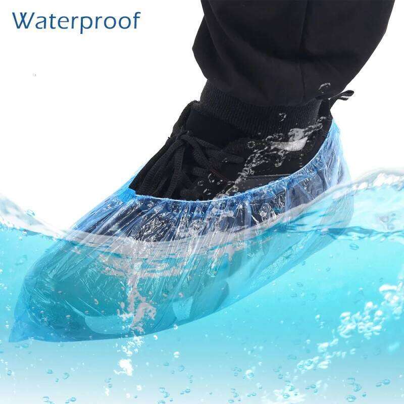 100Pcs Disposable Cleaning Set Indoor Outdoor Rainy Day Carpet Anti-slip Dust Non-woven Wear-resistant Shoe Cover S260204